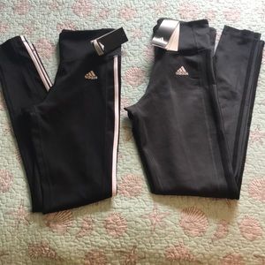 NWT 🌺 Adidas 3 stripe legging bundle!!